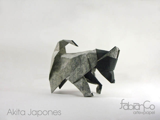 How to make Easy and Advanced Origami Puppy & Dogs, Japanese Folding Face Dog & Puppy Origami - This origami & image (c) by Fabian Correa