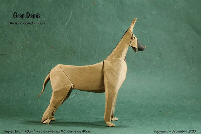 How to make Easy and Advanced Origami Puppy & Dogs, Japanese Folding Face Dog & Puppy Origami - This origami & image (c) by