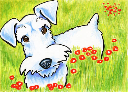 DOG ART, DRAWINGS, PAINT by Andie