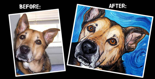 DOG ART, DRAWINGS, PAINT by STEPH FITZSIMMONS