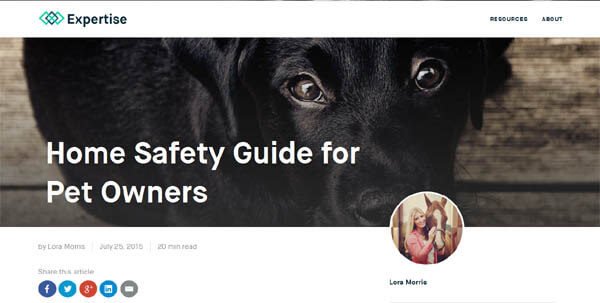 HOME SAFETY GUIDE FOR PET OWNERS by EXPERTISE.COM