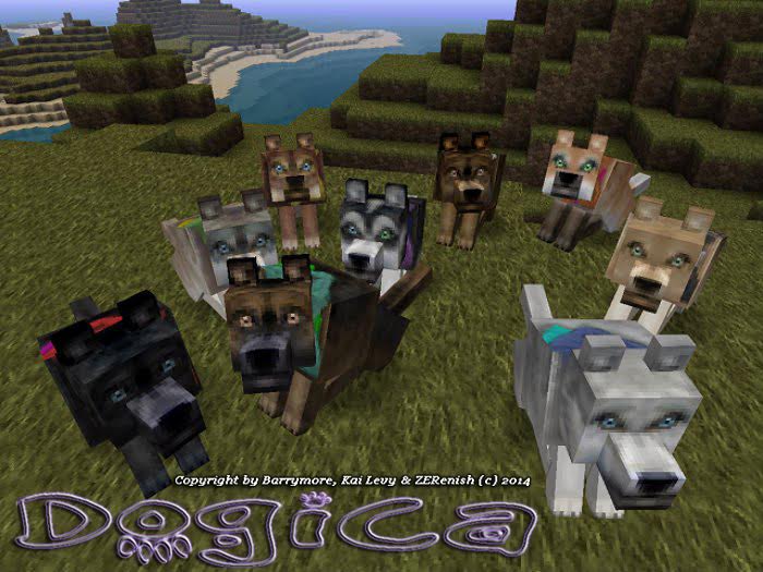 Minecraft Dog & Wolf Texture, Mod, Face, Skin, Build