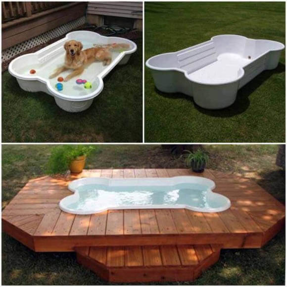 HOMEMADE DIY DOG POOLS, UNDERWATER DOGS & PUPPIES, HOW TO BUILD MAKE DOG POOL