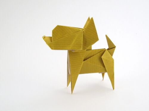 Chihuahua by Fuchimoto Muneji (Press to Buy online this Origami Dog Template)