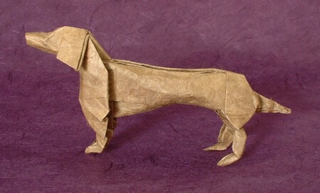 Dachshund by John Montroll (Press to Buy online this Origami Dog Template)