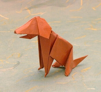 Dog by John Montroll (Press to Buy online this Origami Dog Template)