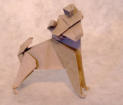 Dog by Nicolas Terry (Press to Buy online this Origami Dog Template)