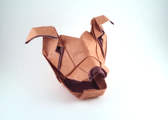 Dog head by Lan Ying (Press to Buy online this Origami Dog Template)