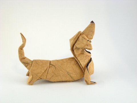 Basset Hound by Quentin Trollip (Press to Buy online this Origami Dog Template)