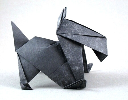 Scottie dog by Stephen Weiss (Press to Buy online this Origami Dog Template)