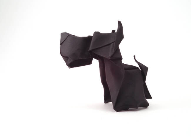 Scottish terrier by Hoang Tien Quyet (Press to Buy online this Origami Dog Template)