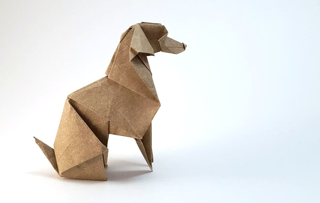 Weimaraner by Roman Diaz (Press to Buy online this Origami Dog Template)
