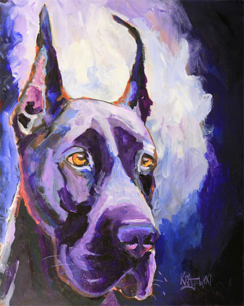 DOG ART, DRAWINGS, PAINT by RON KRAJEWSKI
