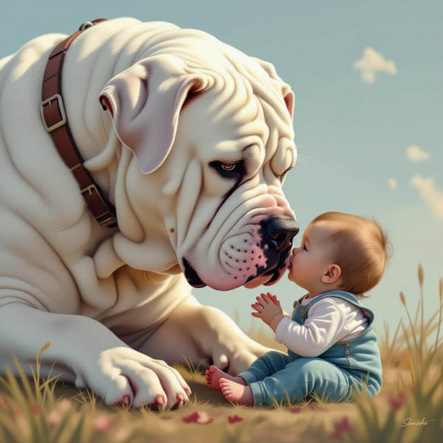 Dogs and kids, puppies and children